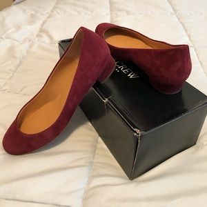 J.Crew Burgundy Suede Shoes